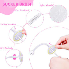 Silicone Baby Milk Bottle Cleaning Brush (Pink)