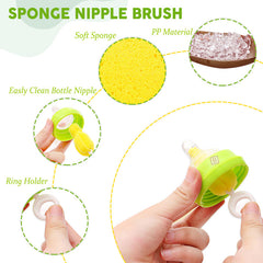 Silicone Baby Milk Bottle Cleaning Brush (Blue)