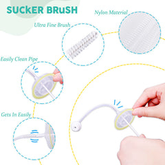 Silicone Baby Milk Bottle Cleaning Brush (Blue)
