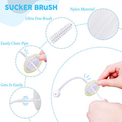 Silicone Baby Milk Bottle Cleaning Brush (Blue)