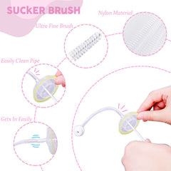 Silicone Baby Milk Bottle Cleaning Brush (Pink)