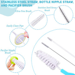 Silicone Baby Milk Bottle Cleaning Brush (Light Blue)