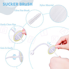 Silicone Baby Milk Bottle Cleaning Brush (Blue)