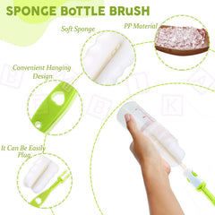 Silicone Baby Milk Bottle Cleaning Brush (Green)