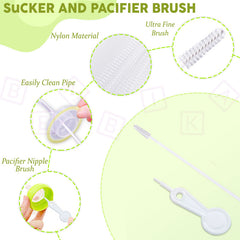 Silicone Baby Milk Bottle Cleaning Brush (White)