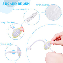 Silicone Baby Milk Bottle Cleaning Brush (Blue)
