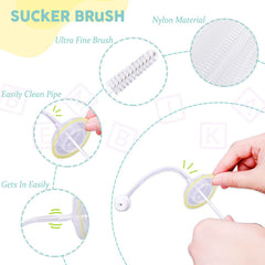 Silicone Baby Milk Bottle Cleaning Brush (Blue)