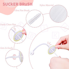 Silicone Baby Milk Bottle Cleaning Brush (Pink)