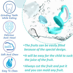 Baby Feeding Fruit Nibbler for Baby (Blue)