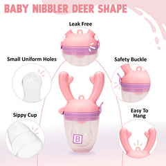 Baby Feeding Fruit Nibbler for Baby (Pink)