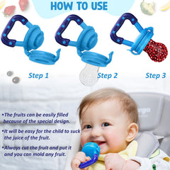 Baby Feeding Fruit Nibbler for Baby (Blue)