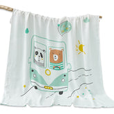 Baby Essential Multipurpose Blanket for Baby (Panda Car)