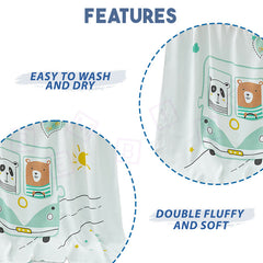 Baby Essential Multipurpose Blanket for Baby (Panda Car)