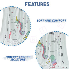 Baby Essential Multipurpose Blanket for Baby (Rainbow Horse)