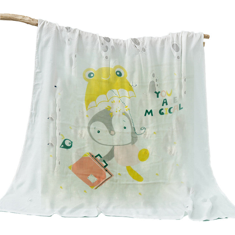 Baby Essential Multipurpose Blanket for Baby (Pure Bamboo Bag Penguin)