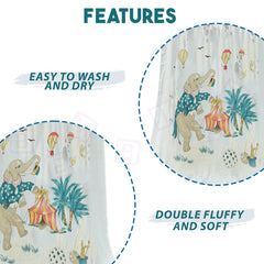 Baby Essential Multipurpose Blanket for Baby (Elephant Coconut Tree)