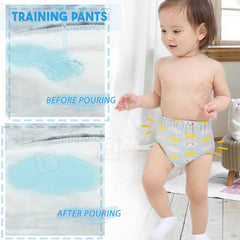 Waterproof Breathable Cotton Potty Training Pants for Babies (Blue Clouds)
