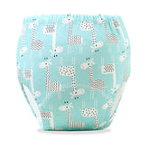 Waterproof Breathable Cotton Potty Training Pants for Babies (Blue Giraffe)