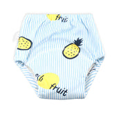 Waterproof Breathable Cotton Potty Training Pants for Babies (Blue Pineapple)