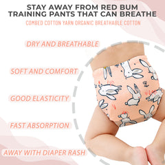 Waterproof Breathable Cotton Potty Training Pants for Babies (Bunny)