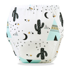 Waterproof Breathable Cotton Potty Training Pants for Babies (Cactus)