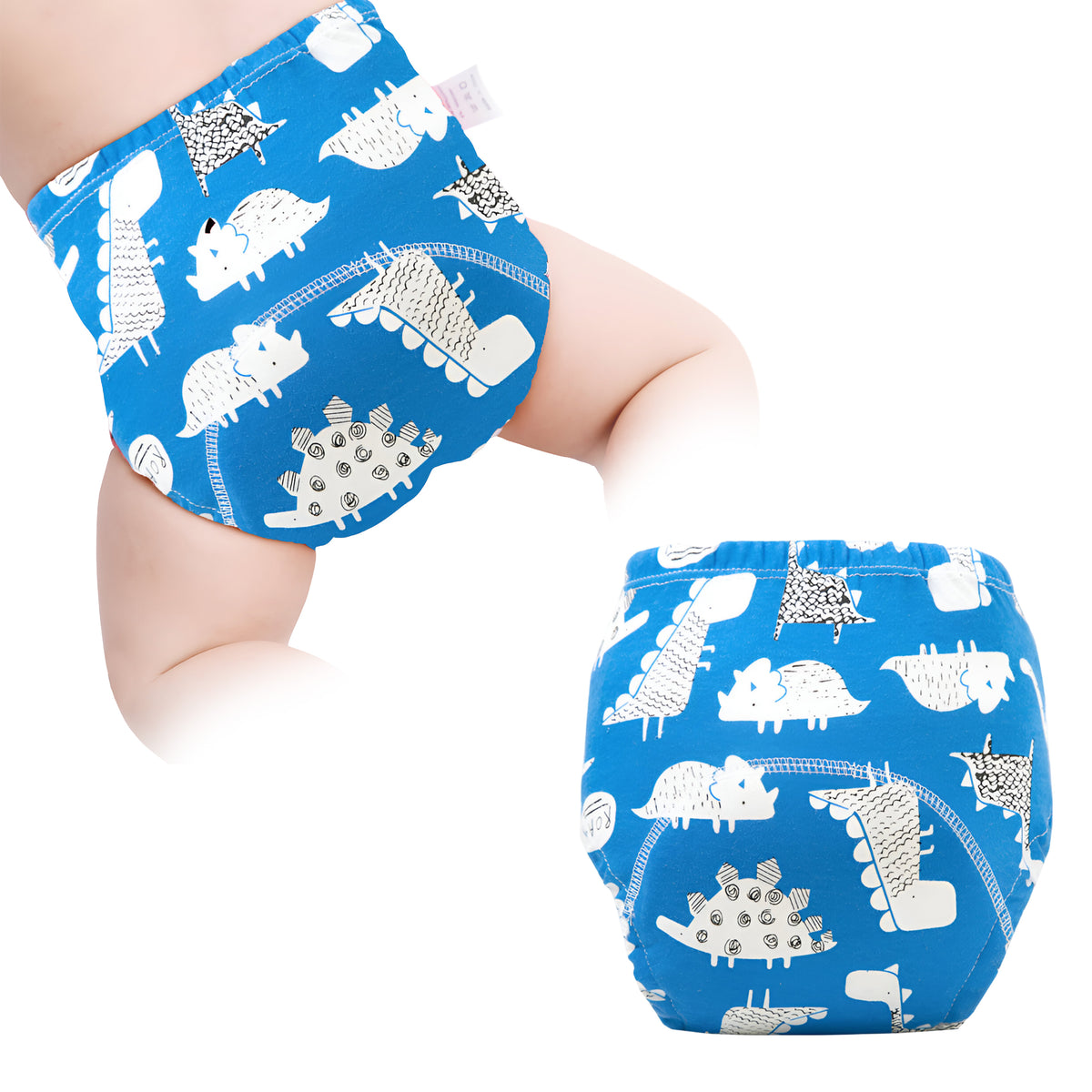 Waterproof Breathable Cotton Potty Training Pants for Babies (Dinosaur)