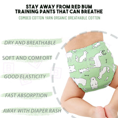 Waterproof Breathable Cotton Potty Training Pants for Babies (Blue Pineapple)