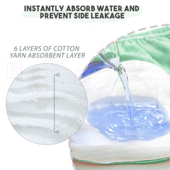 Waterproof Breathable Cotton Potty Training Pants for Babies (Blue Pineapple)