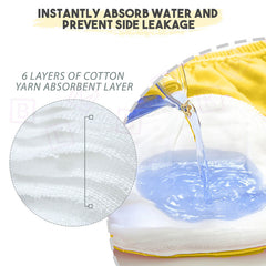 Waterproof Breathable Cotton Potty Training Pants for Babies (Lemon)
