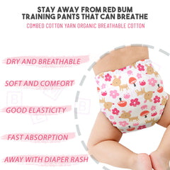 Waterproof Breathable Cotton Potty Training Pants for Babies (Mushroom)