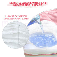 Waterproof Breathable Cotton Potty Training Pants for Babies (Pink Bear)
