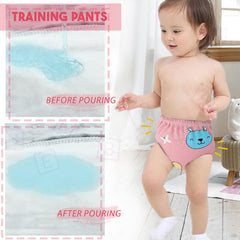 Waterproof Breathable Cotton Potty Training Pants for Babies (Pink Bear)