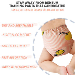 Waterproof Breathable Cotton Potty Training Pants for Babies (Pink Pineapple)