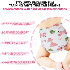 Waterproof Breathable Cotton Potty Training Pants for Babies (Pink Princess)