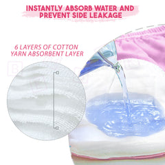 Waterproof Breathable Cotton Potty Training Pants for Babies (Pink Princess)