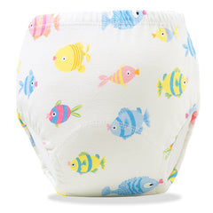 Waterproof Breathable Cotton Potty Training Pants for Babies (Small Fish)