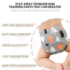 Waterproof Breathable Cotton Potty Training Pants for Babies (Small Tree)