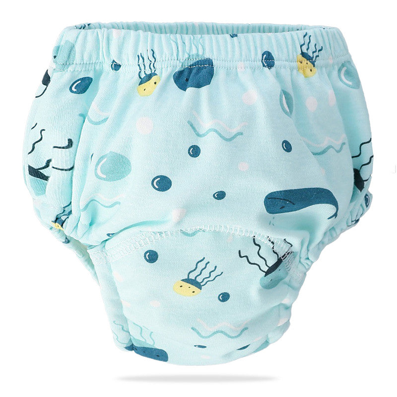 Waterproof Breathable Cotton Potty Training Pants for Babies (Underwater World)