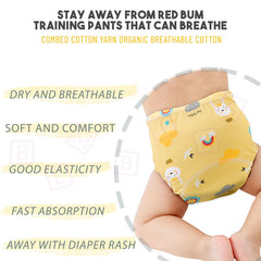 Waterproof Breathable Cotton Potty Training Pants for Babies (Yellow Animal)