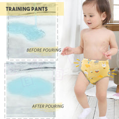 Waterproof Breathable Cotton Potty Training Pants for Babies (Yellow Animal)
