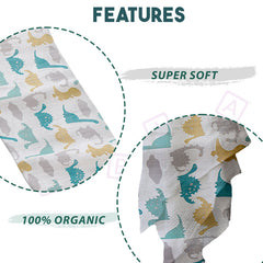 Bamboo Muslin Swaddle Wrap/Blanket for Baby 120X110 (Green)