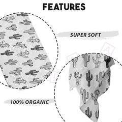 Bamboo Muslin Swaddle Wrap/Blanket for Baby 120X110 (Black)