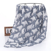 Bamboo Muslin Swaddle Wrap/Blanket for Baby 120X110 (White)