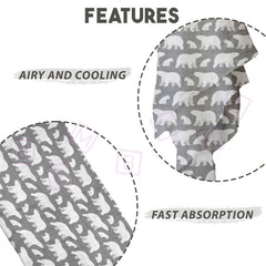 Bamboo Muslin Swaddle Wrap/Blanket for Baby 120X110 (White)