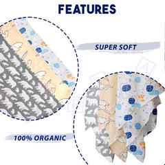 Muslin Baby Burp Cloths 60 X 60cm Blanket for Newborn (White)