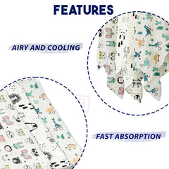 Muslin Baby Burp Cloths 60 X 60cm Blanket for Newborn (Multi)