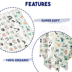 Muslin Baby Burp Cloths 60 X 60cm Blanket for Newborn (Multi)