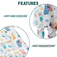 Bamboo Muslin Swaddle Wrap/Blanket for Baby 120X110 (Multi)