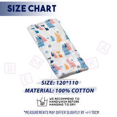 Bamboo Muslin Swaddle Wrap/Blanket for Baby 120X110 (Multi)