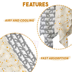 Bamboo Muslin Swaddle Wrap/Blanket for Baby 120X110 (Peach)